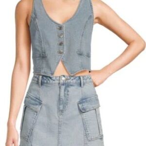 NWT❗️Gianni Bini Blue Cargo Mini Skirt Casual